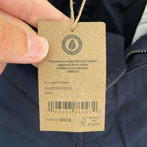 Amazon essentials Men's chino Navy Pants size XXL inseam 32 NWT - Picture 5 of 10